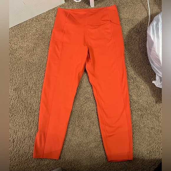 Girlfriend Collective Women’s Dark Orange Activewear Leggings - Picture 3 of 6